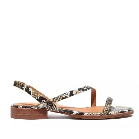 Madewell Sandals Heidi Slingback Snake Print Pattern, size 8.5 - Picture 2 of 10
